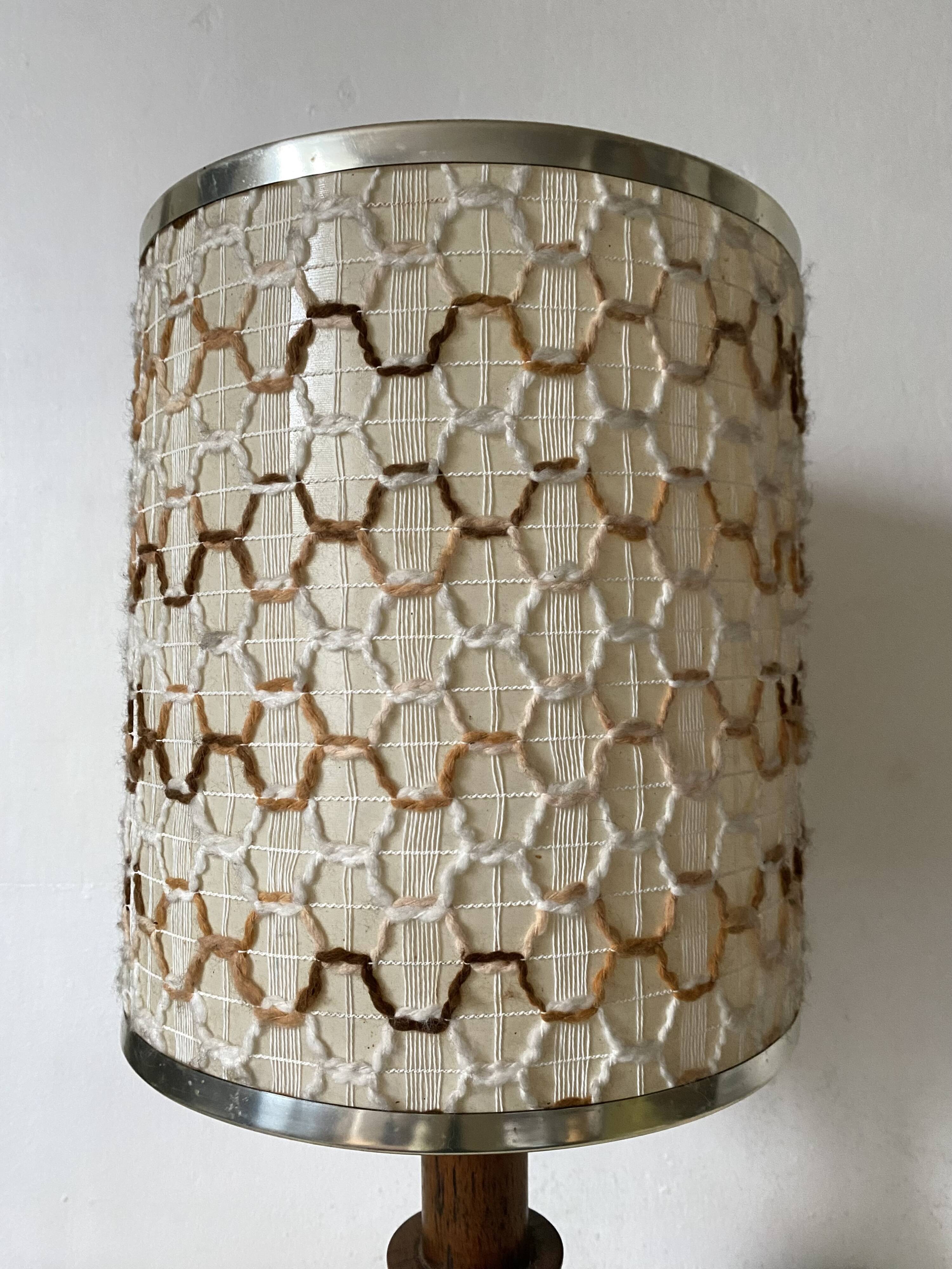 Lampe vintage bois tourné 56 cm , 1970