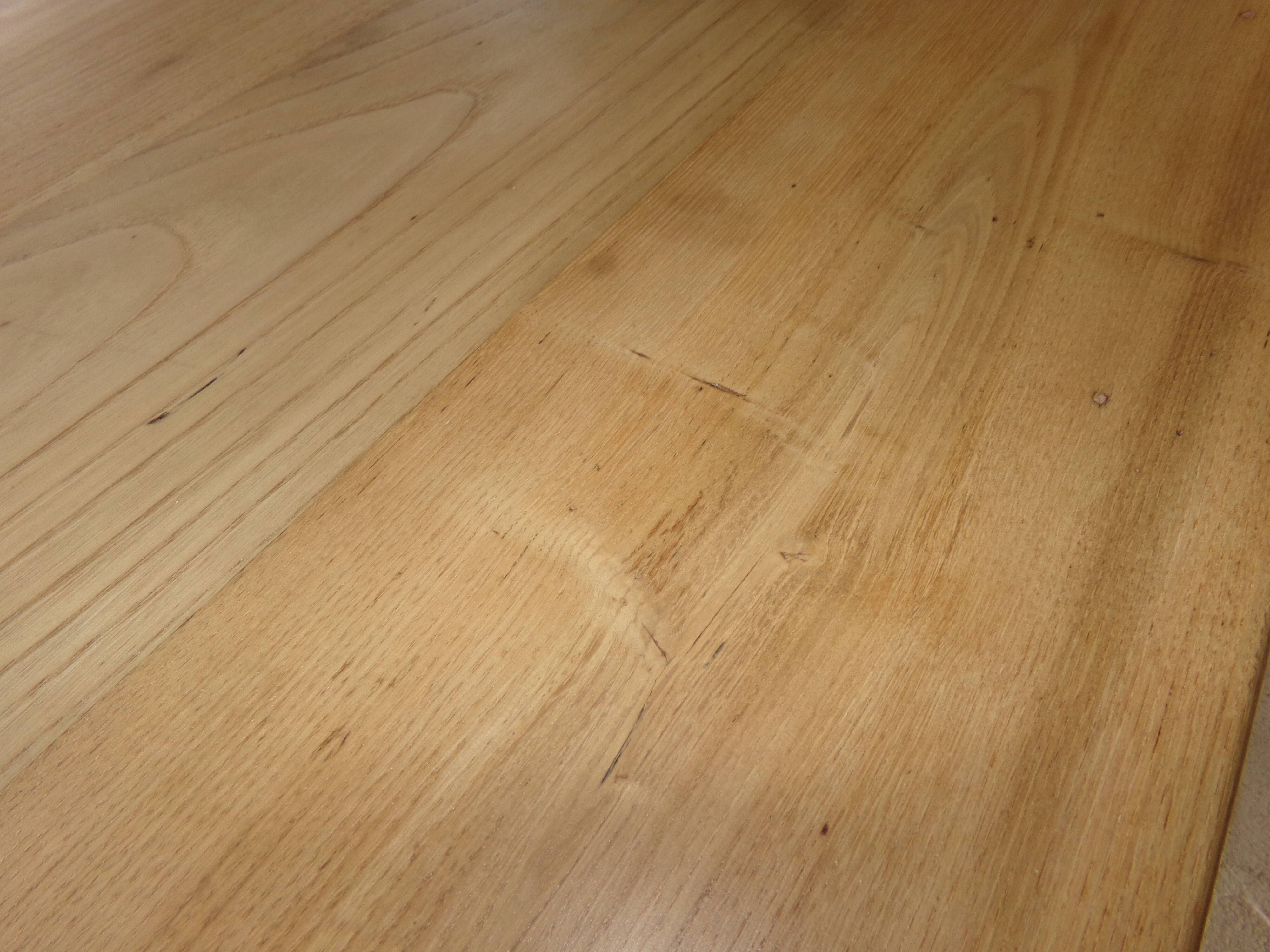 Old farm table turned feet