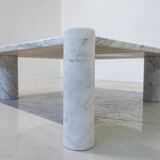 White Carrara Marble Jumbo Coffee Table by Gae Aulenti for Knoll Inc, 1960s