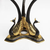 Brass Peacock Side Or Coffee Table Hollywood Regency Willy