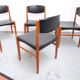 Mid Century Teak Jalk Glostrup Chairs 1960s Retro Vintage (6 pcs)