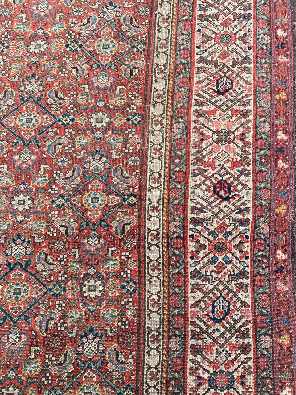 Large old Kurdish Persian carpet Malayer in length 200x490 cm