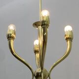 Art Deco Italian Brass Chandelier, 1940s