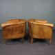 Set de 2 fauteuils club compacts en cuir de mouton