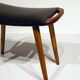 Scandinavian Stool in Teak and Leatherette