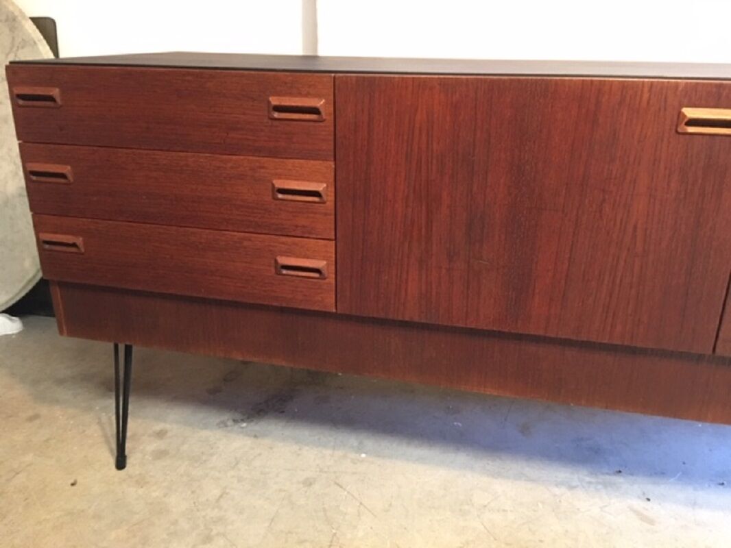 Enfilade vintage scandinave pieds eiffel 1960's