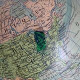 Globe terrestre, mappemonde en verre Colomb édition politique, 1950