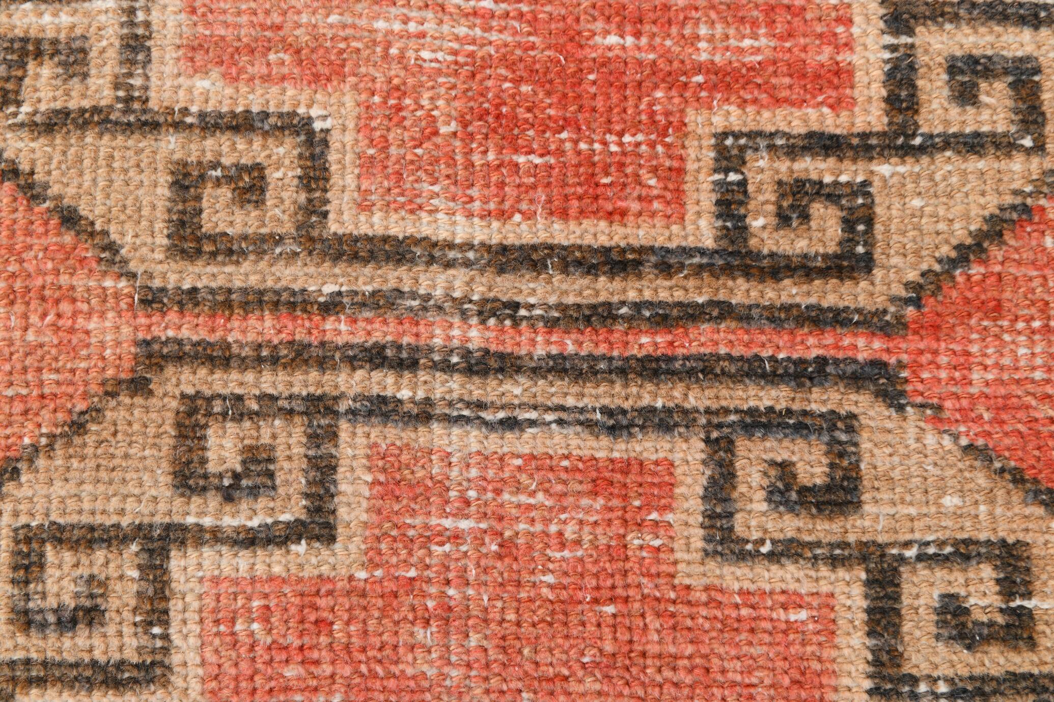 Vintage Pale Red Oriental Persian Runner Rug, 84x389Cm