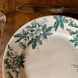 Ironstone "anemone" flat plates from Saint-Amand-les-Eaux