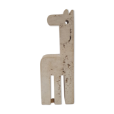 Paperweight giraffe statuette - travertine - Fratelli Mannelli - made in Italy - vintage.