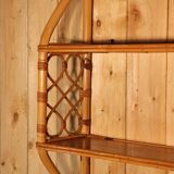 Etagère murale en rotin vintage