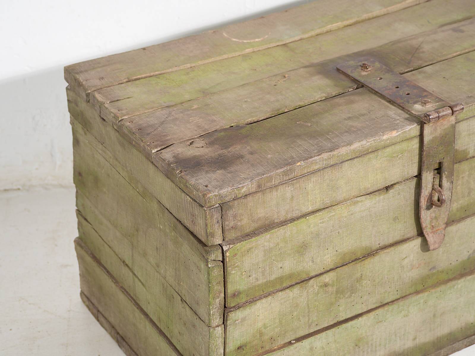Antique green primitive style chest (circa 1920) #21