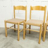 Modernist convertible oval table set and 4 matching chairs 1990