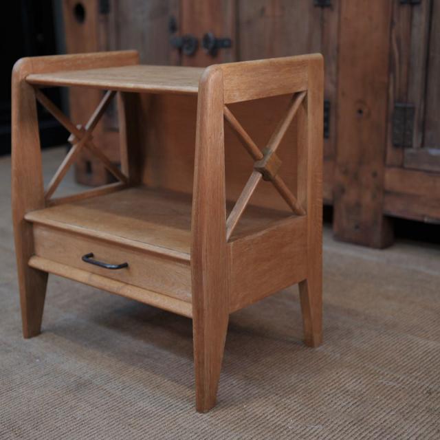 1950 vintage oak bedside table