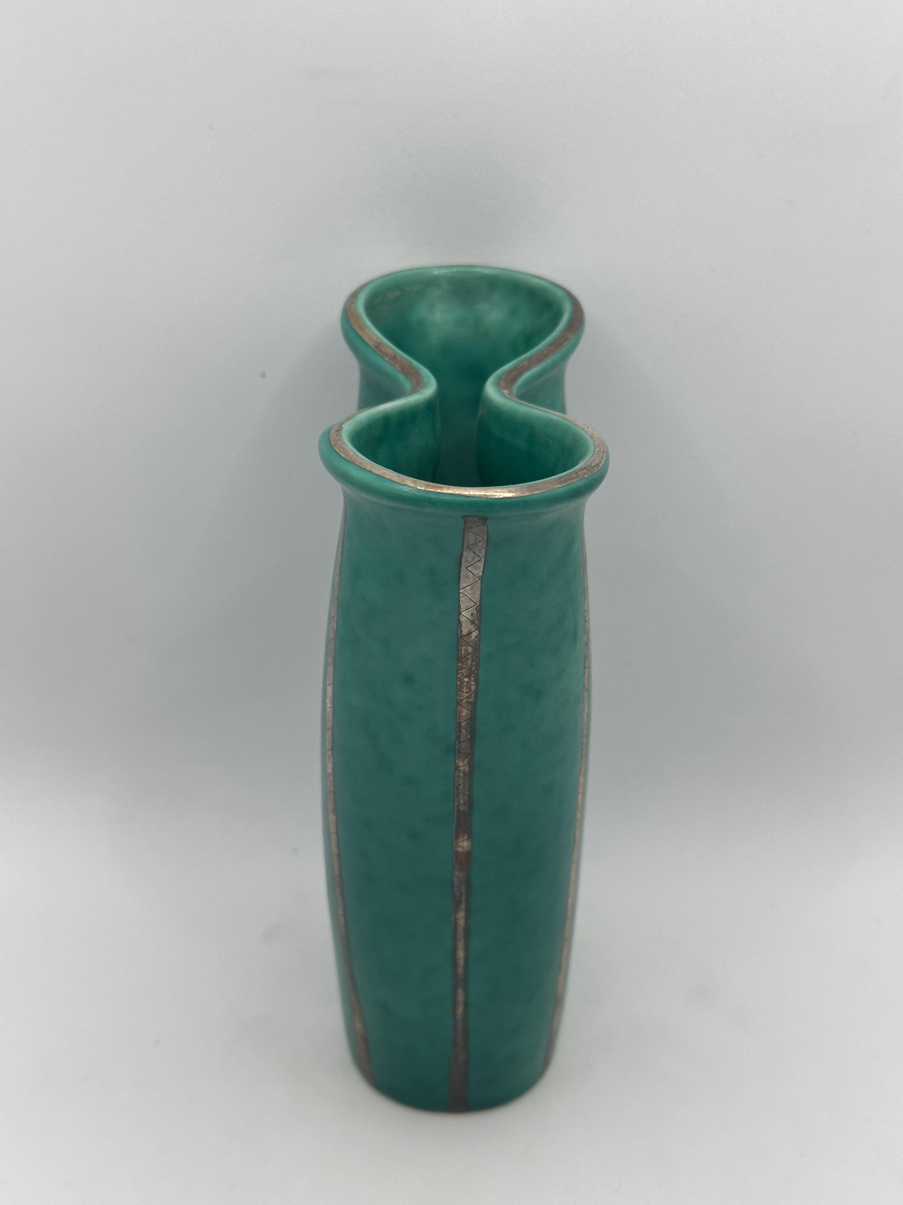 Vase Wilhelm Kage 'argenta' for Gustavsberg Sweden 1950 Signed