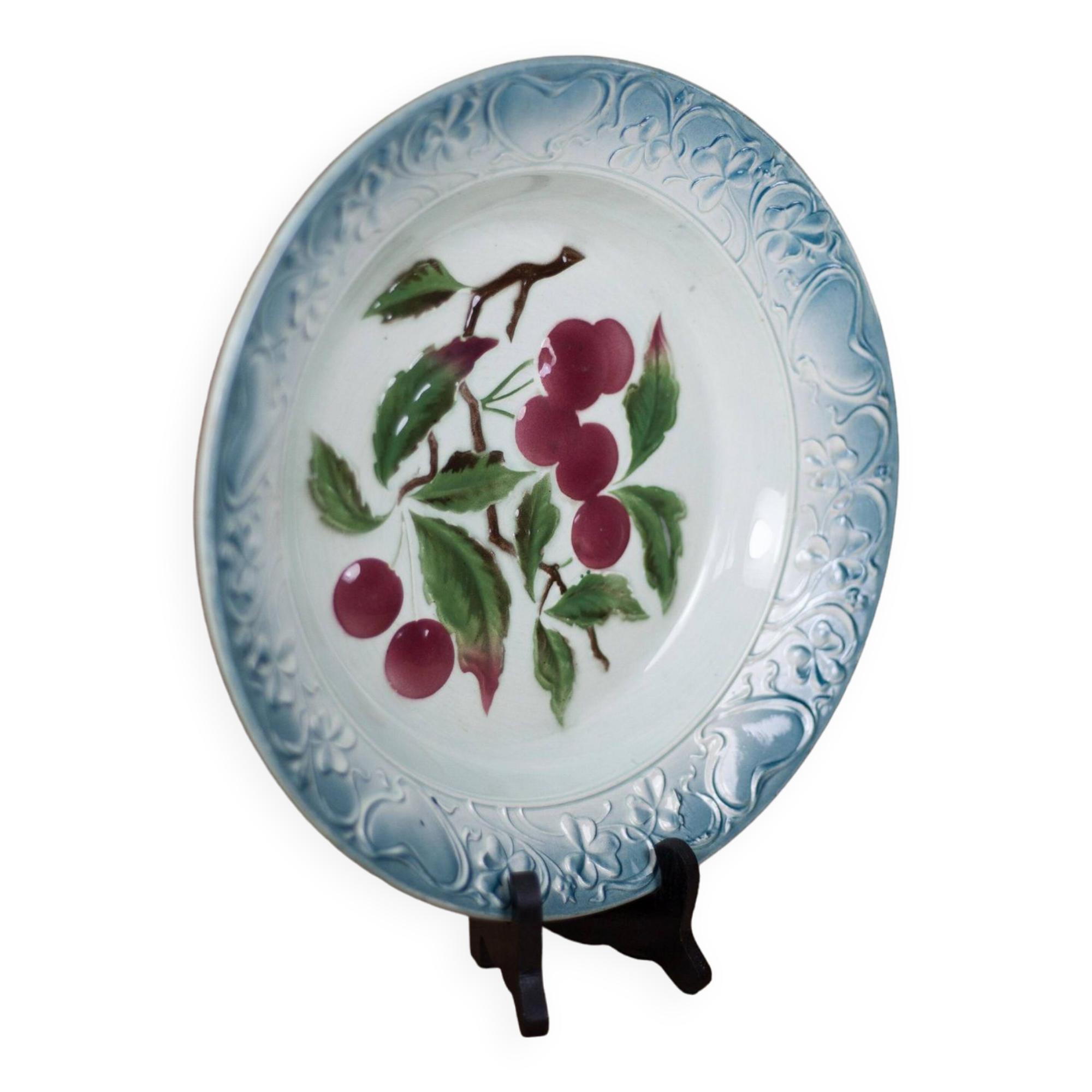 Vintage porcelain dish, slip dish, fruit motif dish, collection, tableware