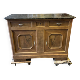 Art Deco raw wood sideboard