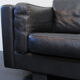 Black leather sofa from Denmark