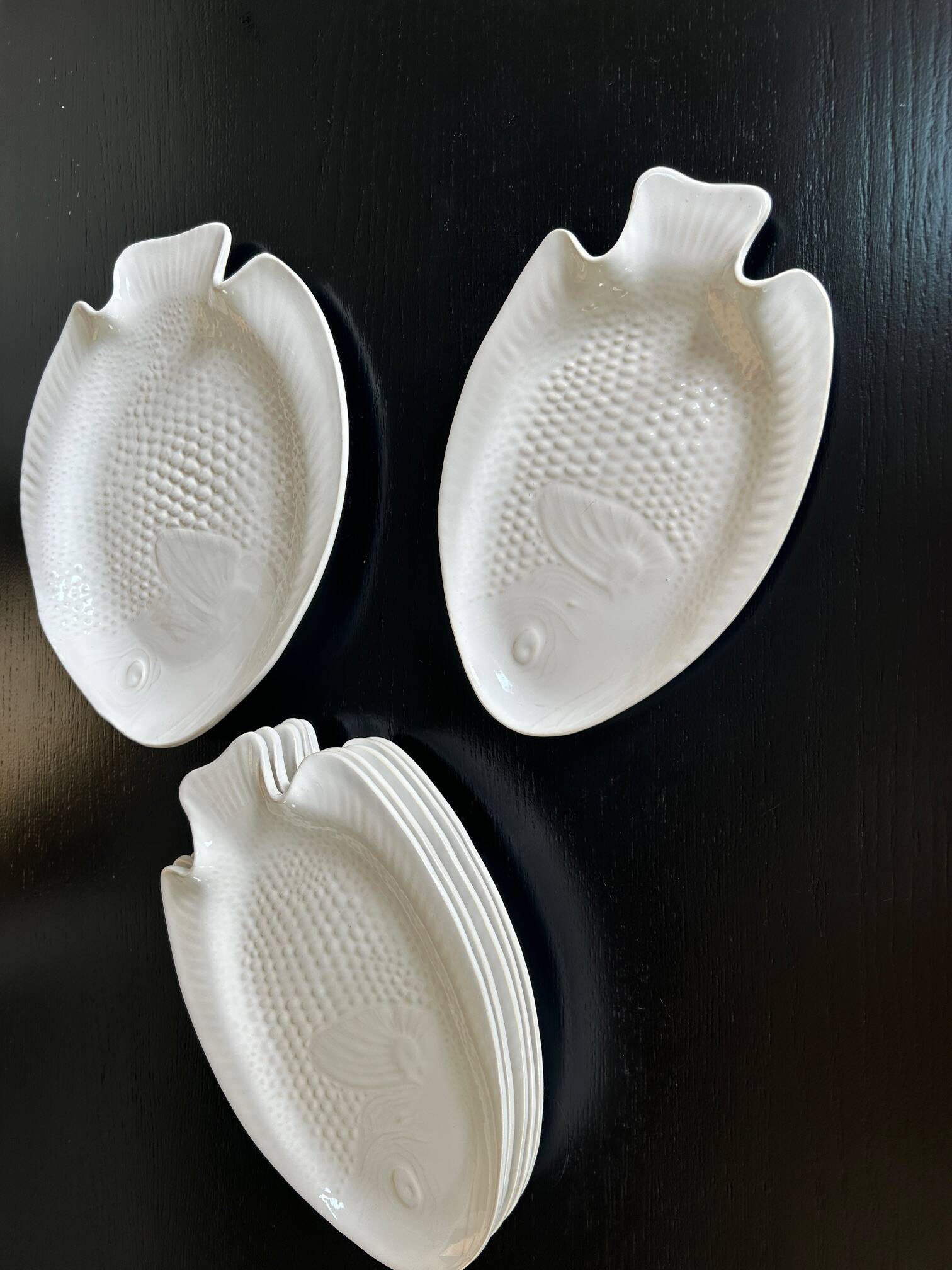 porcelain fish plate and platter