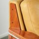 Set of two beautiful yellow cowhide Art Deco design armchairs