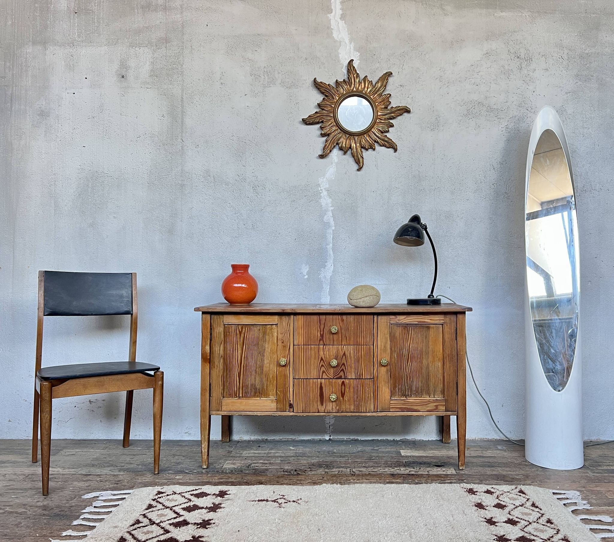 Enfilade vintage scandinave en pin