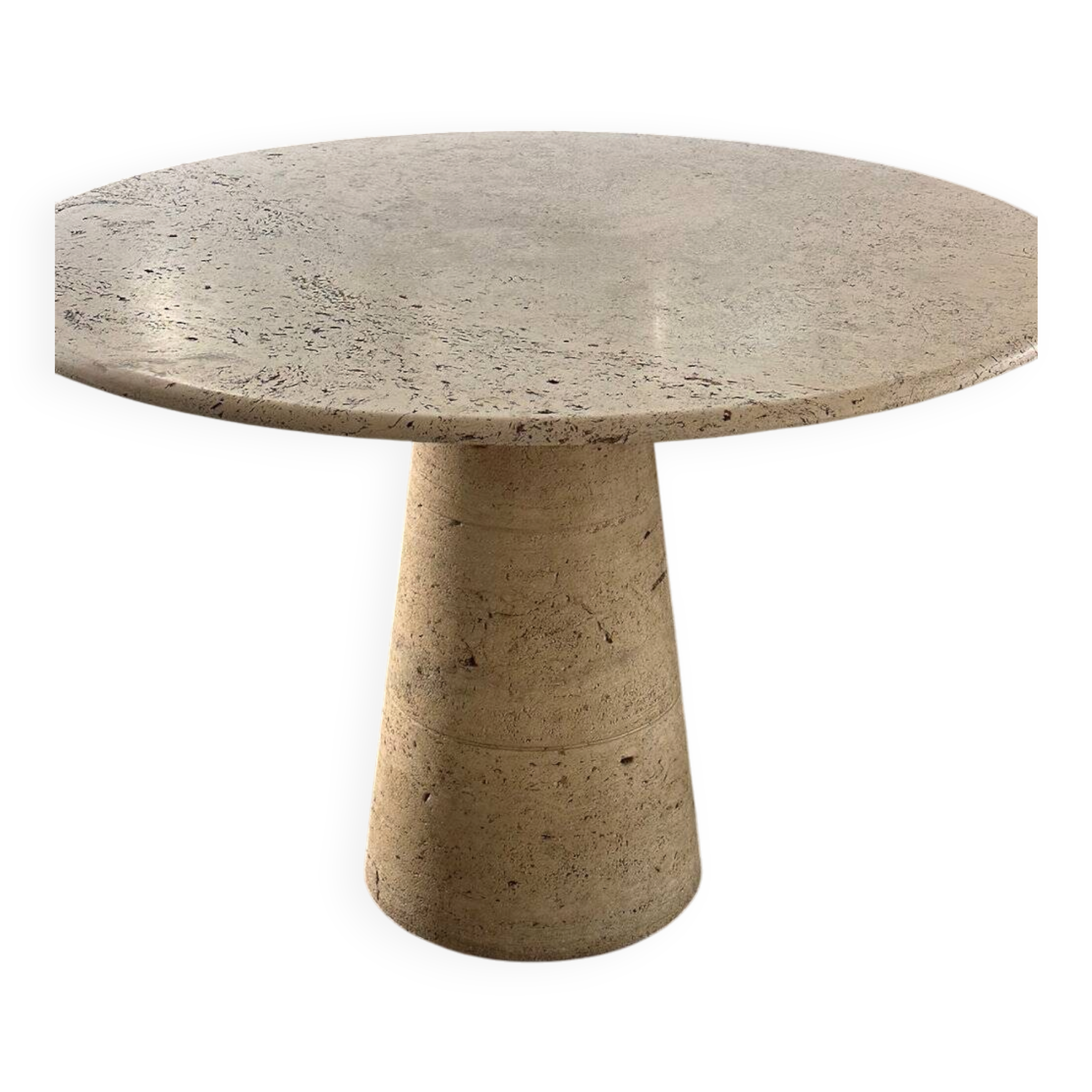 Table à manger en travertin Up & Up, Italie, années 1970