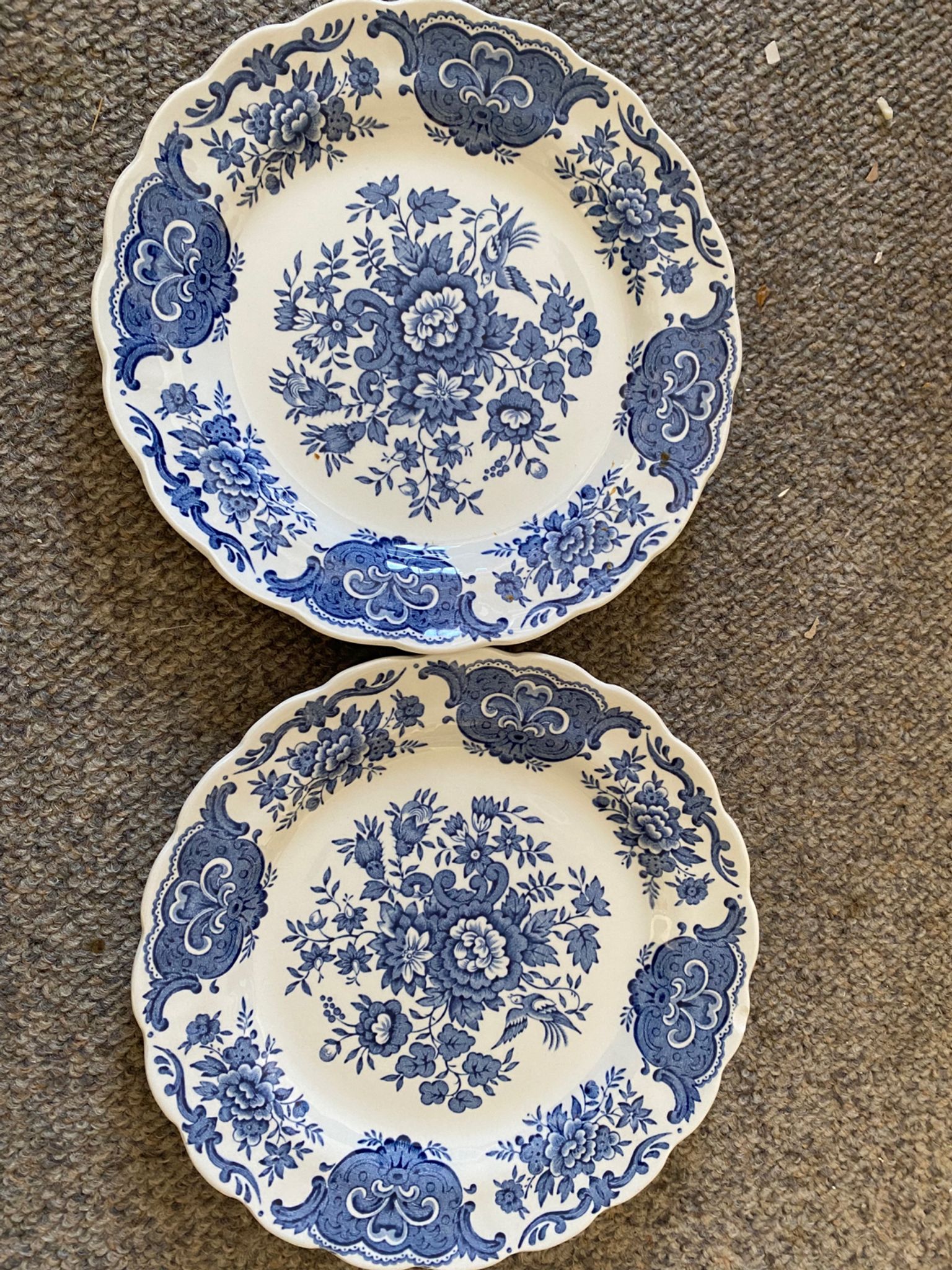 Dessert plates genuine hand engravings ridgway 1792 staffordshire england