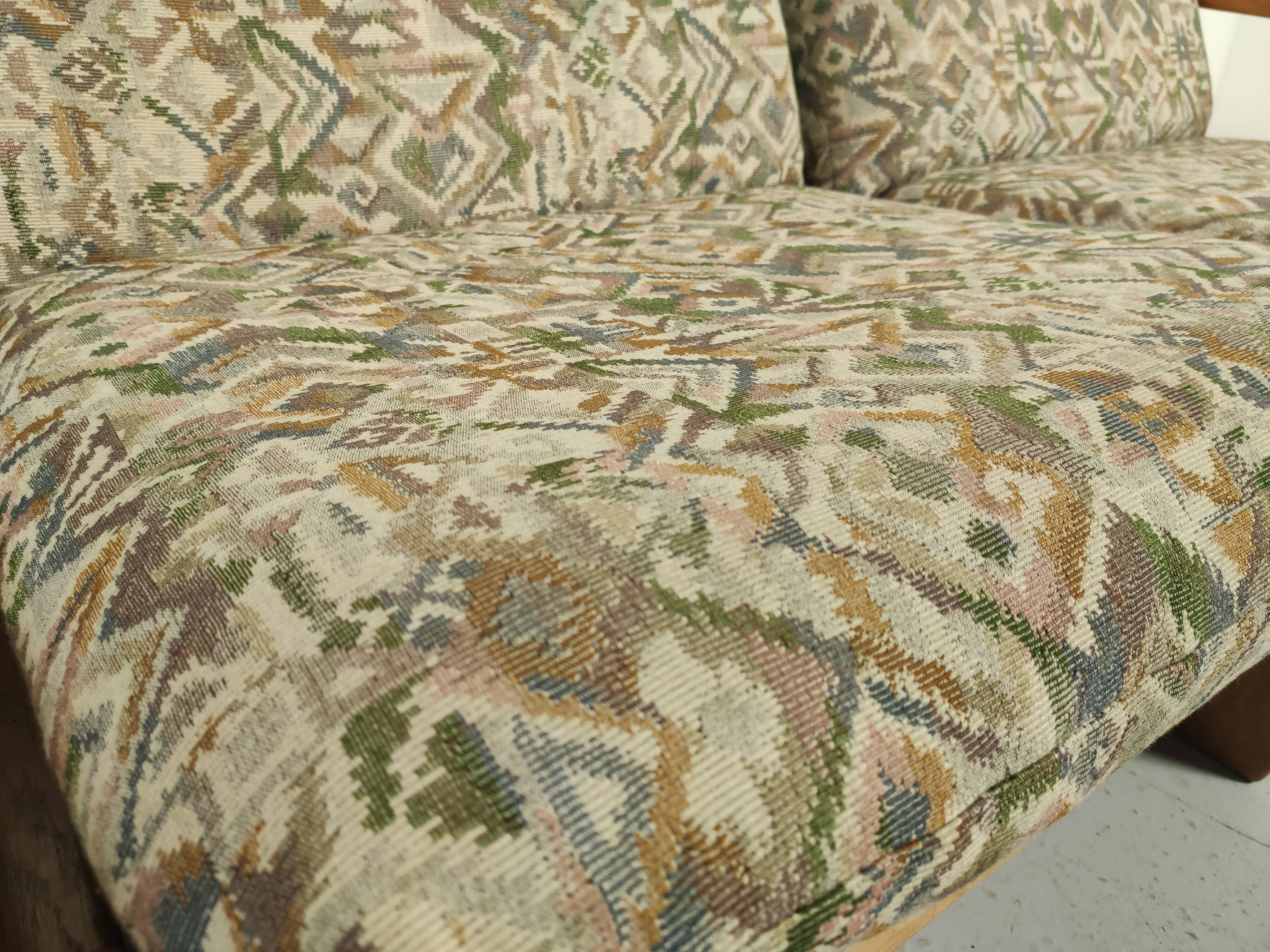 3-Seater vintage sofa modular Aztec motif