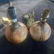 2 small antique bedside lamps, Saint Jean du Desert or Berty, unsigned.