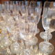 Set of 17 glasses in ancient crystal