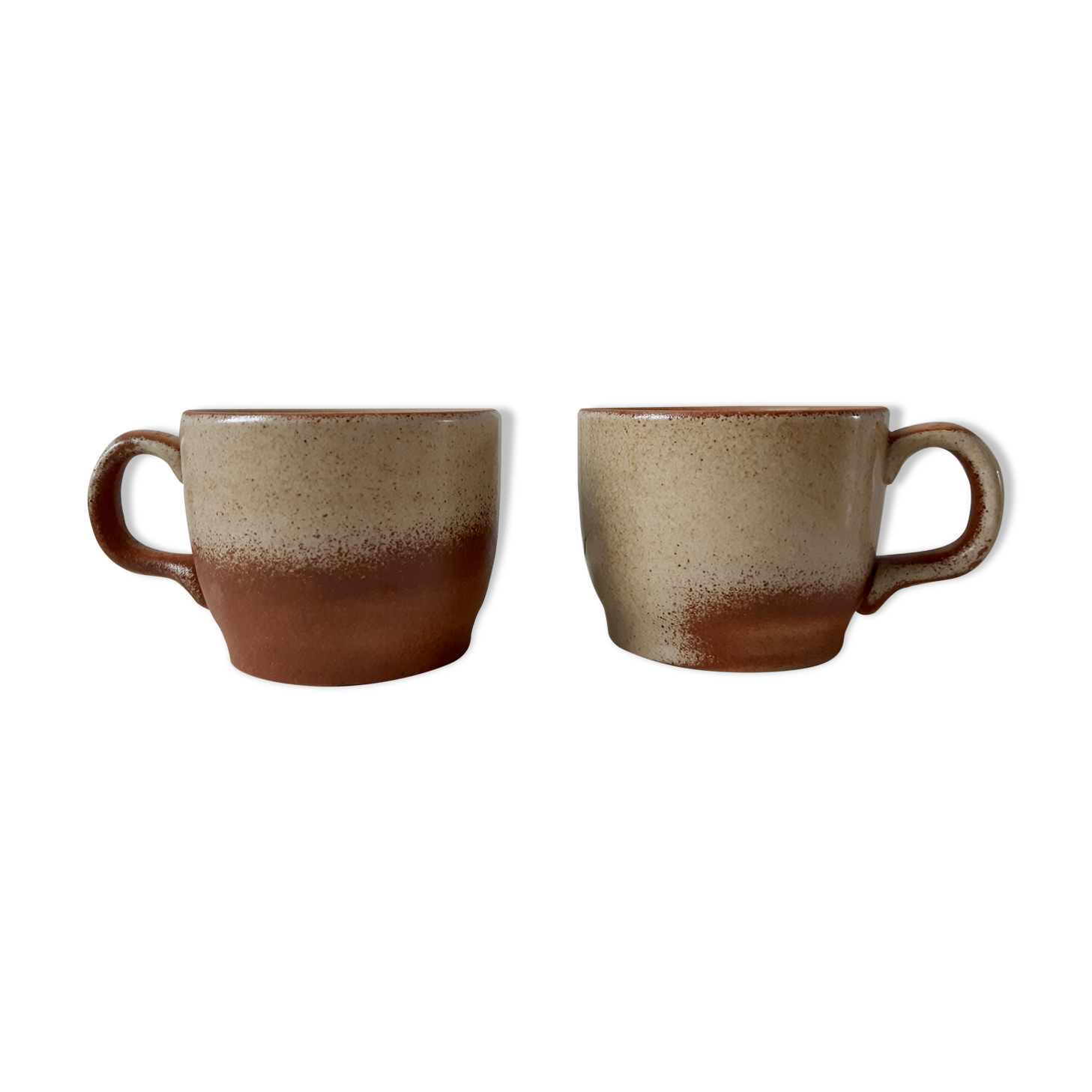 Lot de 2 mugs en grès vintage
