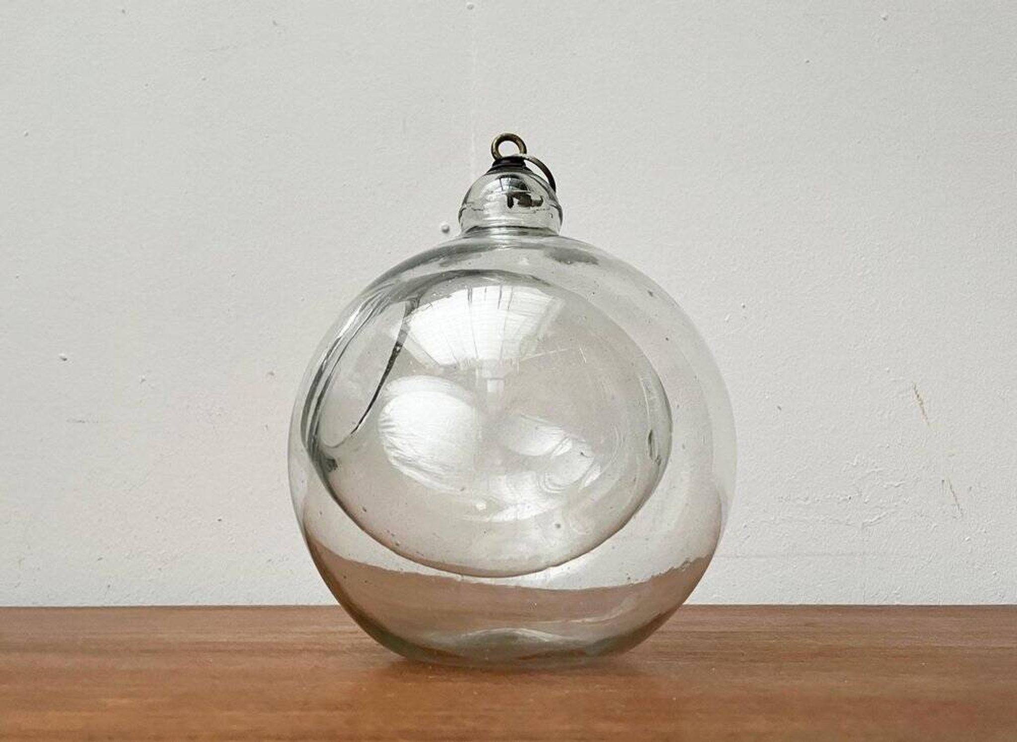 Mid-century glass hanging planter, 1960s