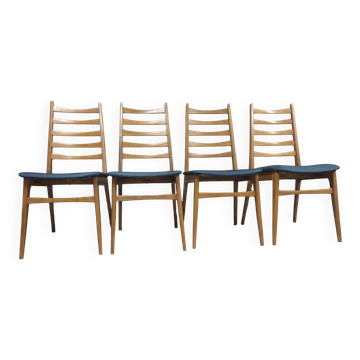 Lot de 4 chaises scandinaves vintage années 1960