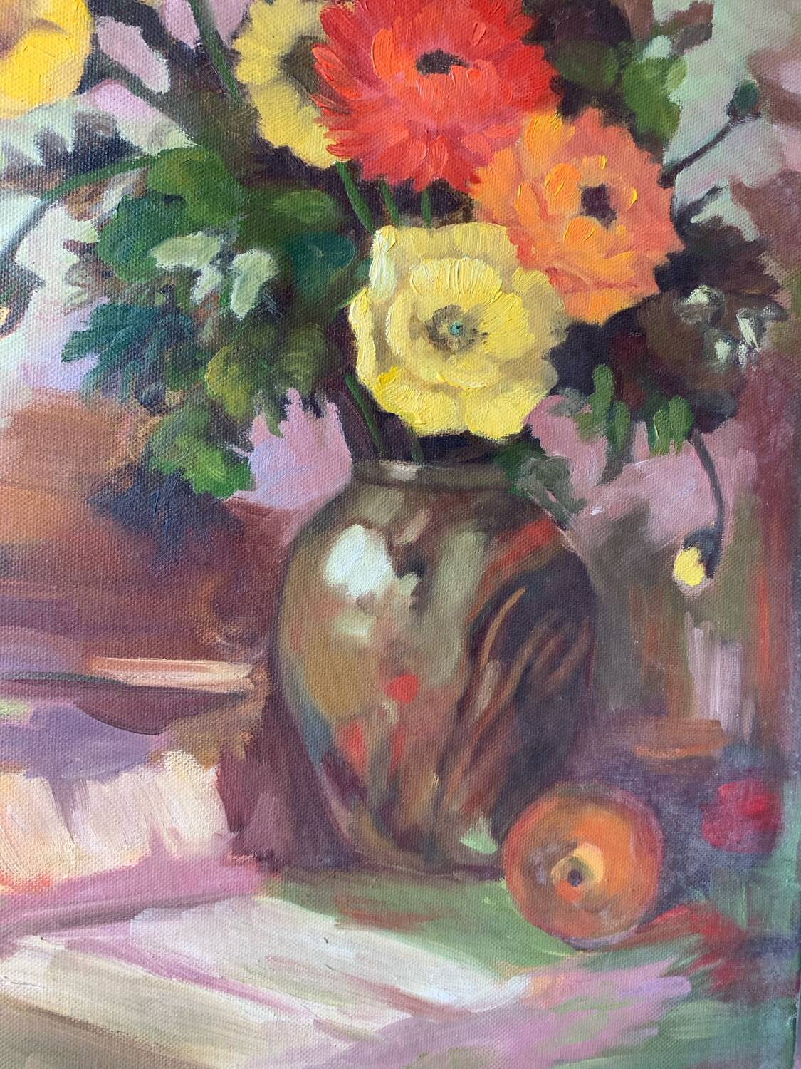 Oil painting on canvas still life