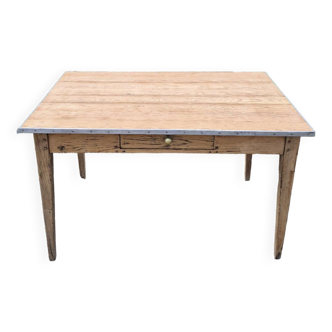 Table de ferme rustique ancienne un tiroir -1m20
