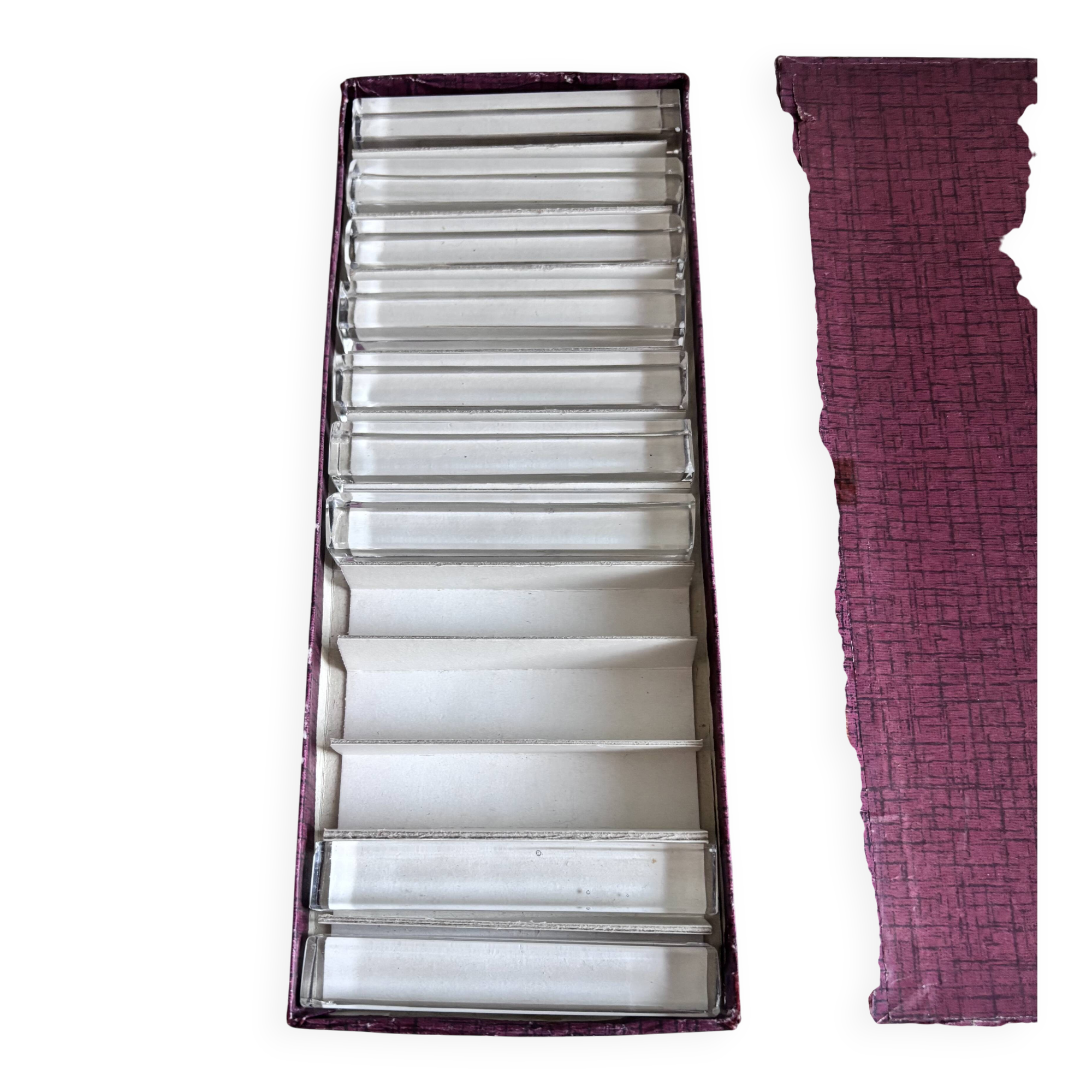 9 crystal knife rests from Hungary