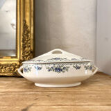 Small soup pot in faience of Sarreguemines