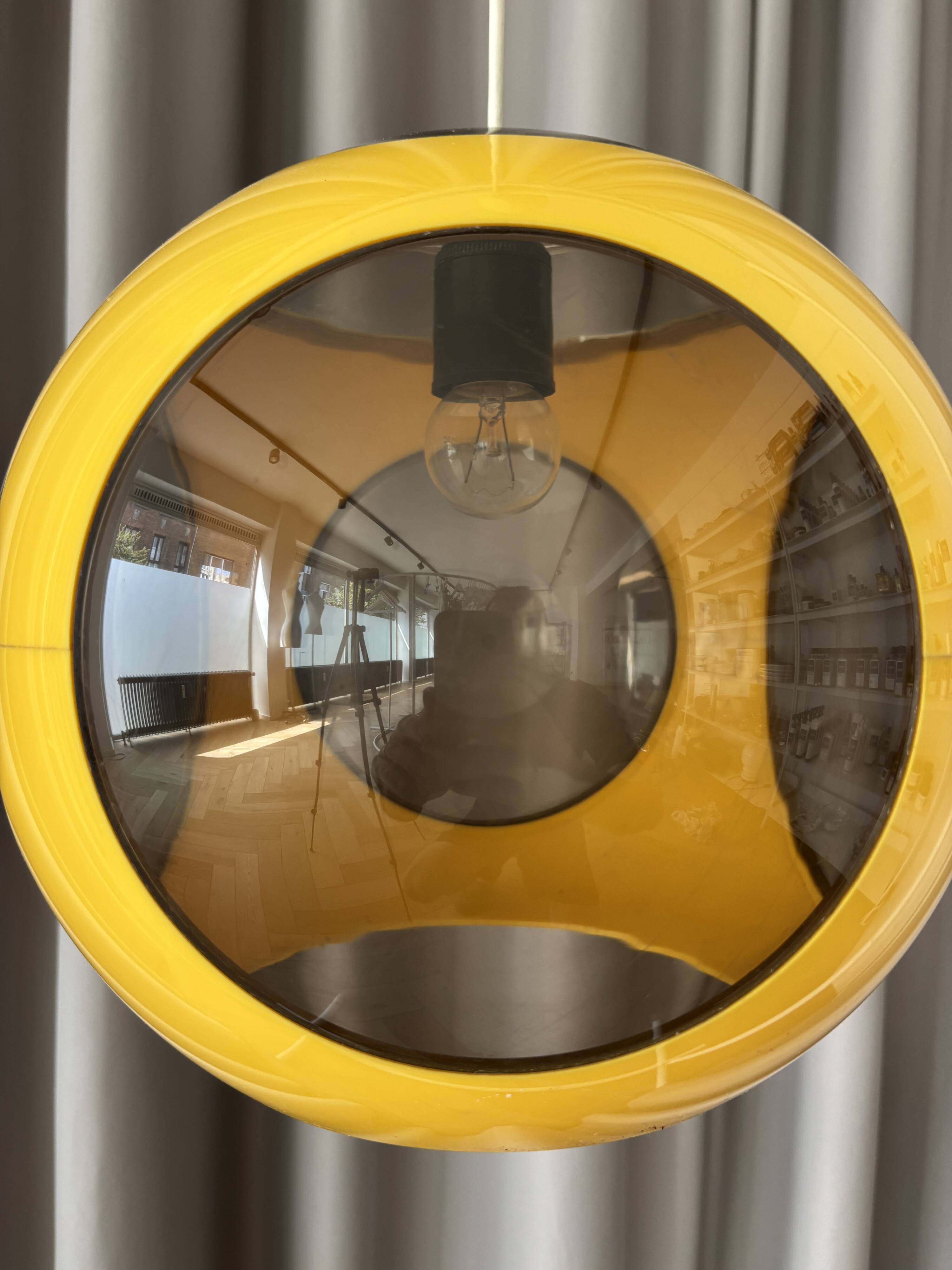 Vintage 1970s Massive Bug Eye Space Age Pendant Lamp