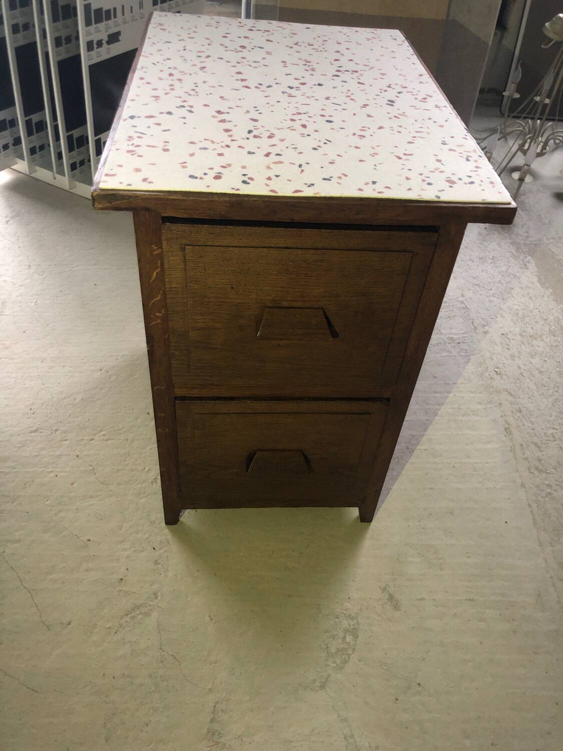 Restored old furniture / chest of drawers with 2 drawers