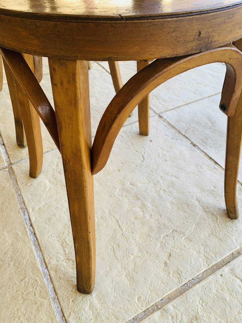 Pair of Vintage Baumann Stools, Model 92, Circa 50s/60s