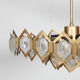 Metal and glass pendant lamp by Kamenicky Senov, 1970
