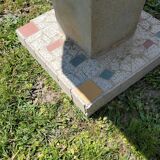 Cement and mosaic garden table from the 1960s