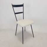 Set of 2 Italian Metal and Brass Chairs, 1960's