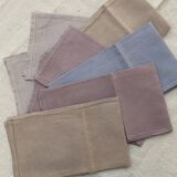 Set de 6 serviettes de table en lin multicolores