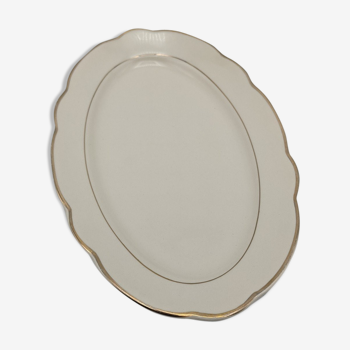 Plat en porcelaine de Villeroy & Boch, liseré doré