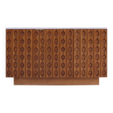 Italian Sideboard Made of Solid Wood and Travertine, Contemporary Cabinet