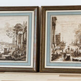Pair of framed engravings, Claude Lorrain