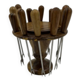 Porte mini fourchettes en bois