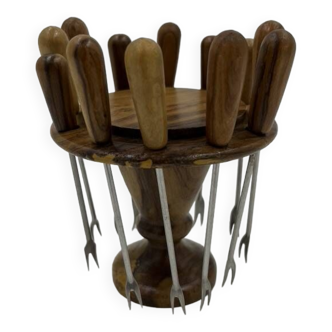 Porte mini fourchettes en bois