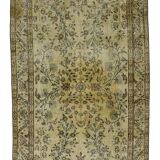 Turkish Anatolian Handmade Vintage Area Rug 237 cm x 135 cm
